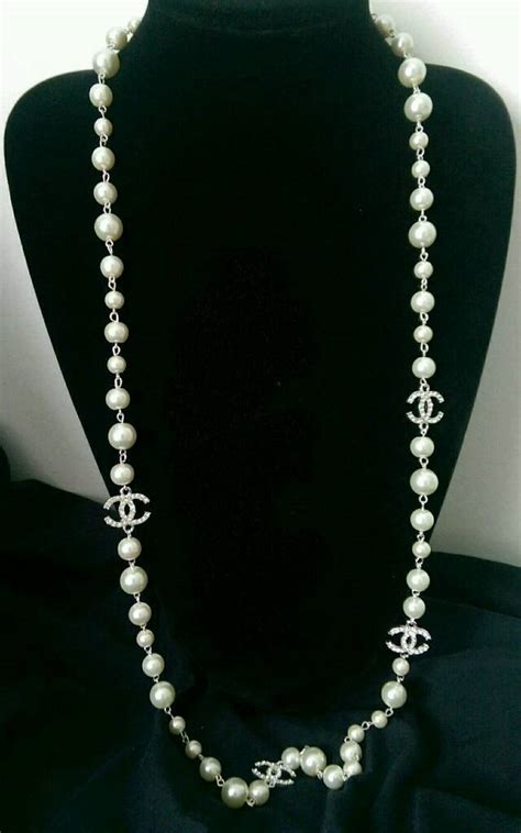 chanel glass project|Chanel glass pearl necklace.